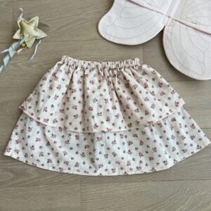 Rock / Jupe für Kinder / Mädchen aus Baumwolle mit Blumen Muster