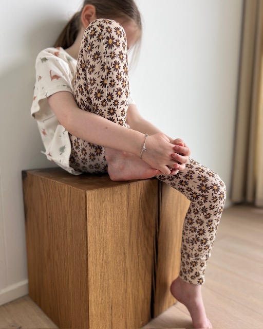 Leichte Leggins für Kinder / Mädchen mit Sonnenblumen Muster