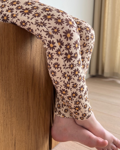 Leichte Leggins für Kinder / Mädchen mit Sonnenblumen Muster