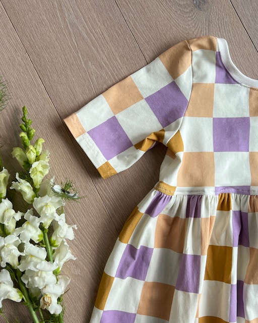 Sommerkleid mit Pastell Karos für Kinder
