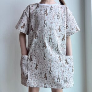 T-Shirt-Kleid Flowers and Bunnies - 104