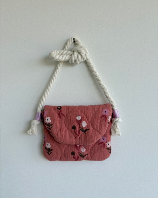 Umhängetasche Marsala Blumen – Bild 2