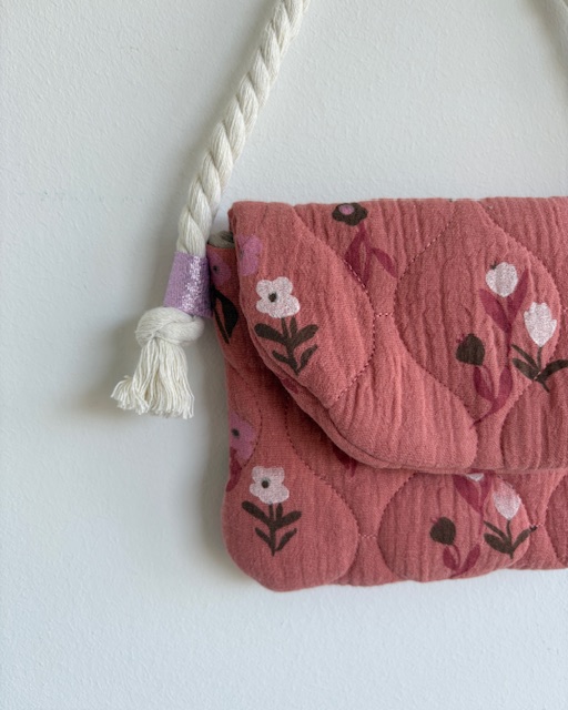 Umhängetasche Marsala Blumen – Bild 3