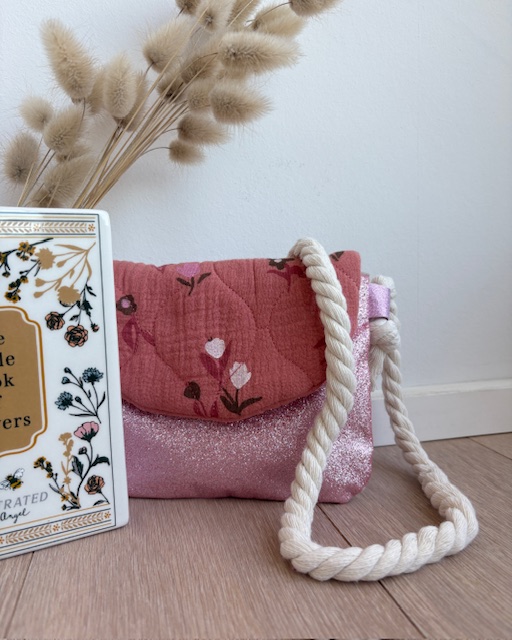 Umhängetasche Marsala Glitzer