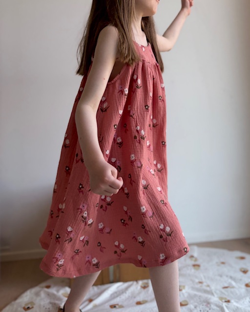 Sommerkleid Marsala Blumen
