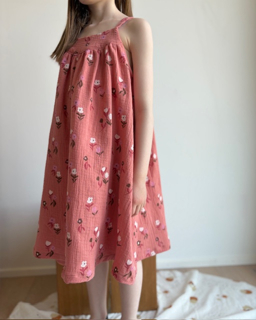 Sommerkleid Marsala Blumen – Bild 2