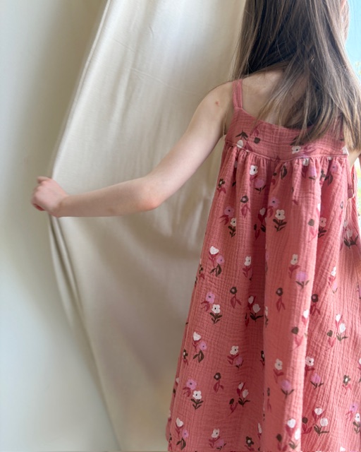 Sommerkleid Marsala Blumen – Bild 3