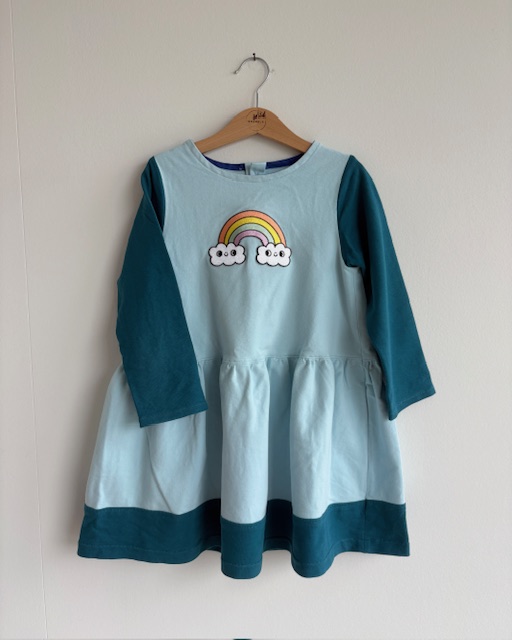 Kleid - Colorblock mit Regenbogen