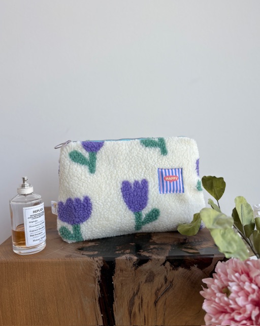 Kosmetiktasche Tulpen Lila
