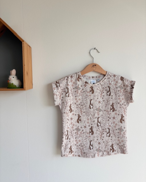 Kurzarm T-Shirt - Flowers and Bunnies – Bild 2